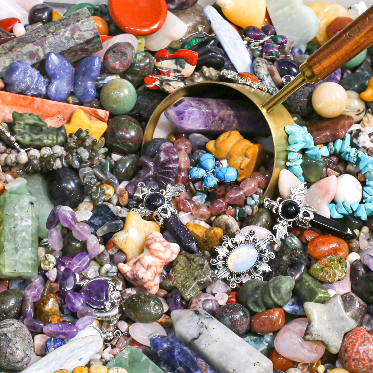 【SG Live】Higher Crystal Carving Confetti Set Crystal Scoop ( Towers, spheres, carvings,bracelets, pendants,tumbles, chips )
