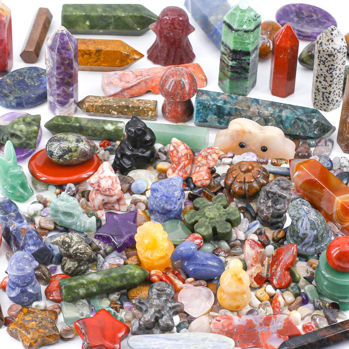 【SG Live】Higher Crystal Carving Confetti Set Crystal Scoop ( Towers, spheres, carvings,bracelets, pendants,tumbles, chips )